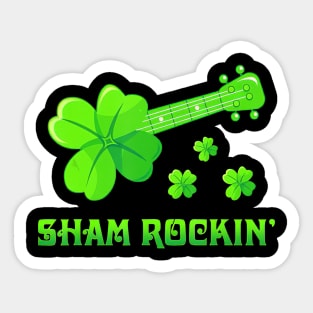 Irish Ukulele Shamrock St Patrick‘s Day Ukulele Lover Sticker